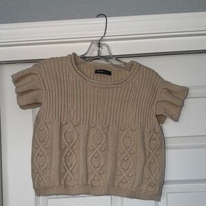 SHEIN Beige Cable Knit Sweater